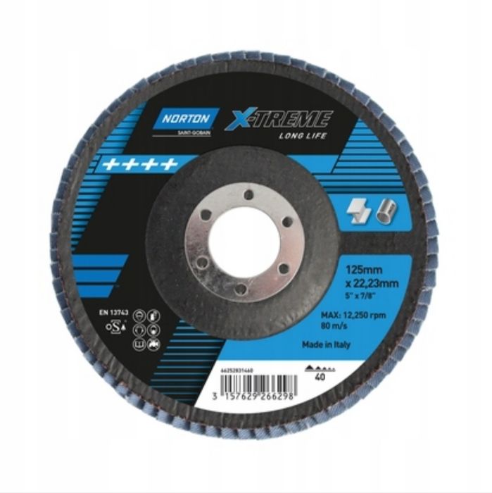 Tarcze tarcza listkowa lamelki fi 125mm gradacja 40