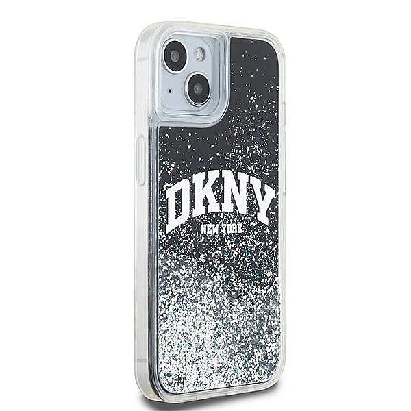 Etui DKNY Liquid Glitter Big Logo na iPhone 14 / 15 / 13 - czarne