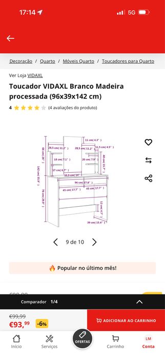 Penteadeira do ikea