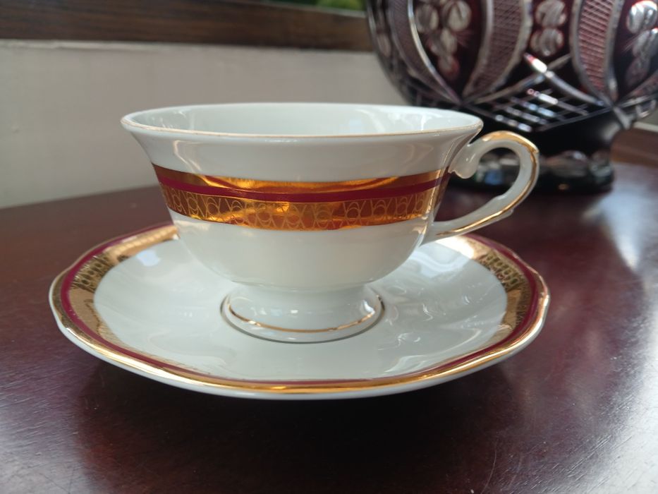 Karolina PRL duo filiżanka ze spodkiem