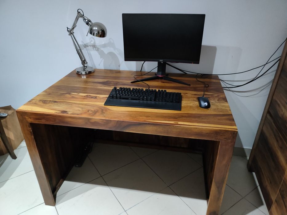 Biurko drewniane drewno mango