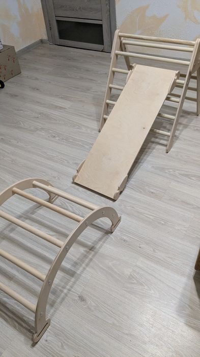 Монтессорі дитячий комплекс:арка,трикутник і гірка