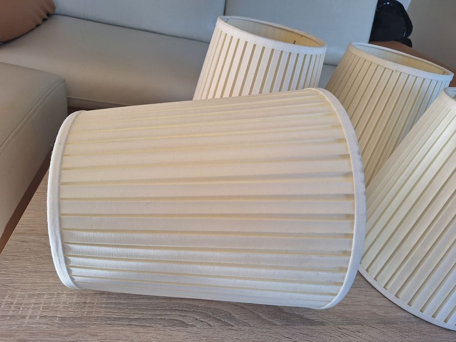 klosz abażur do lampy materiałowy kremowy monia lampa