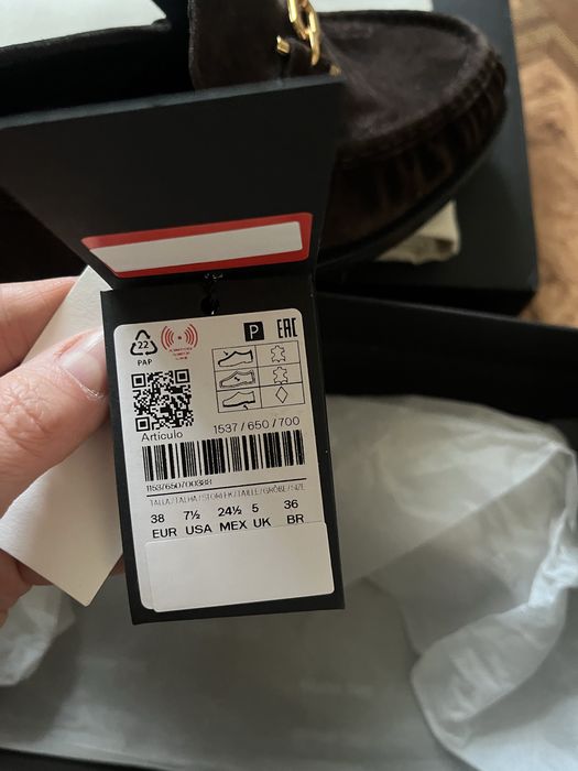 Продаю туфлі лофери Massimo dutti 38 шкіра замша