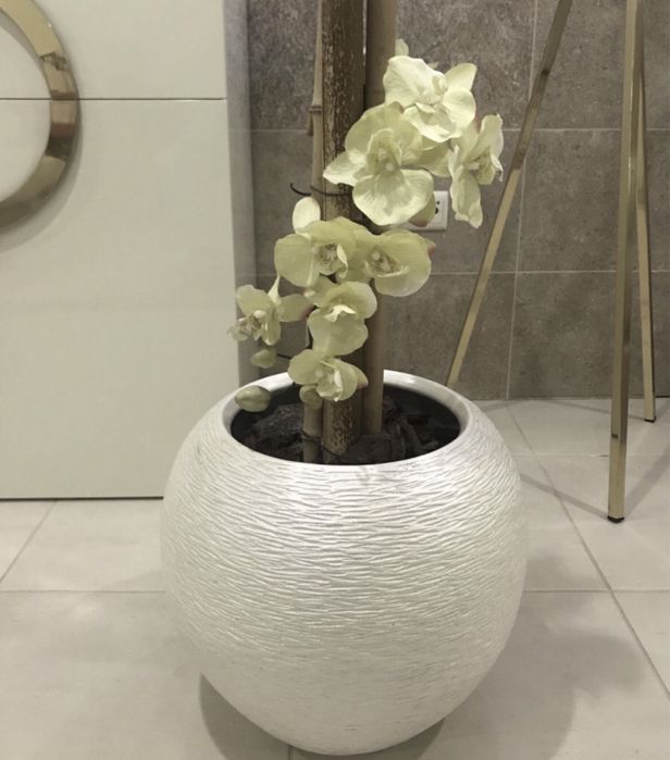 Vasco orquidea artificial grande