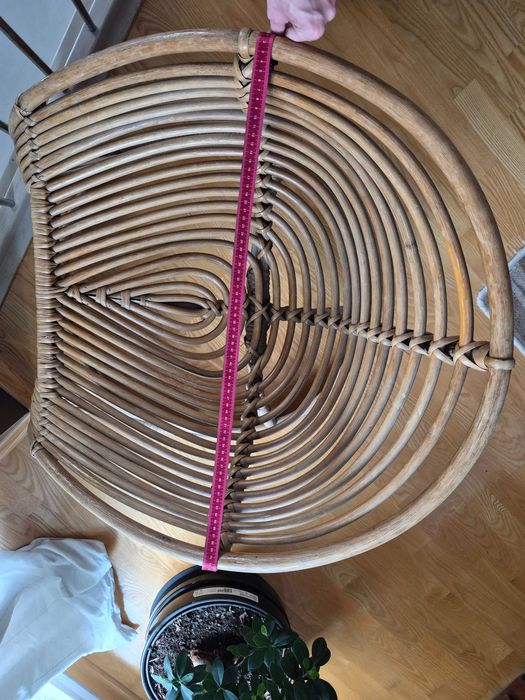 Fotel vintage bambusowo-rattanowy