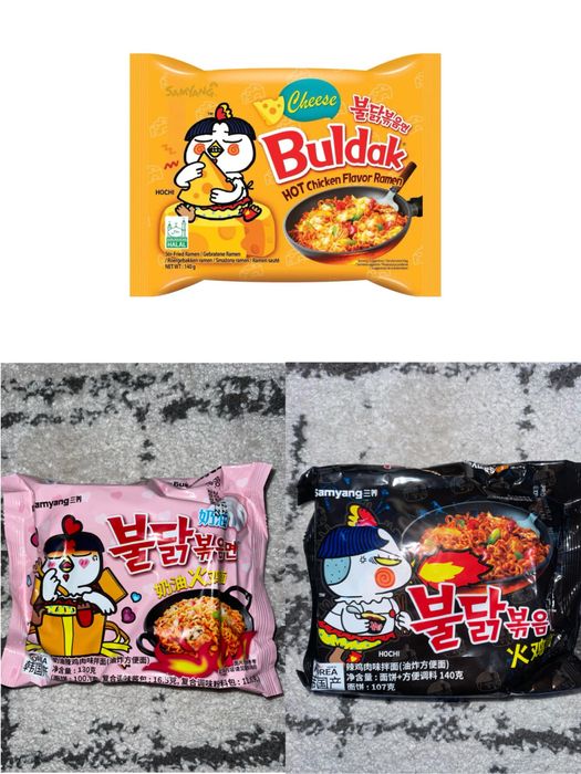 Бульдак, острое латяо, азиатские снеки