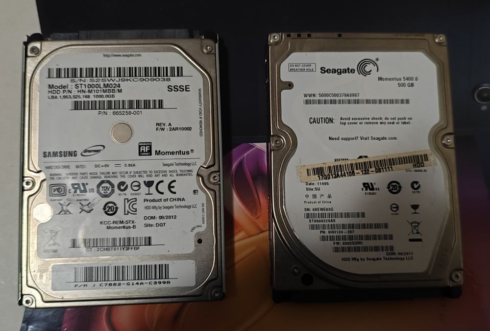 Жесткий диск (HDD)1Tb, 500Gb