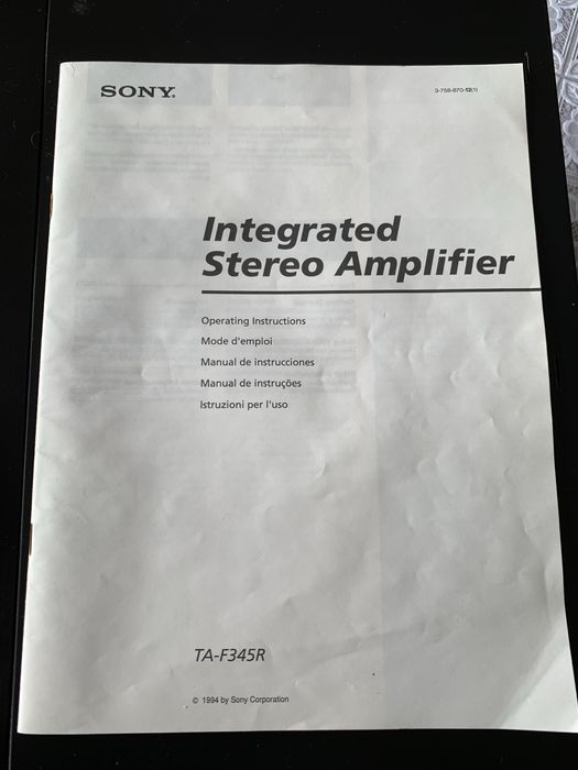 Amplificador e sintonizador  sony