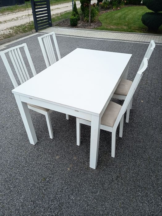 Stół IKEA Bjursta 140/84 plus cztery krzesła Börje rozkładany do 220cm