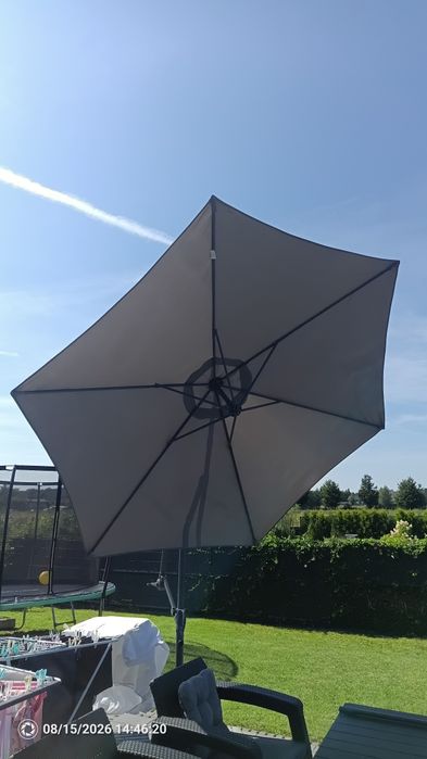 Parasol ogrodowy 300cm. Action 3m. Pokrowiec..