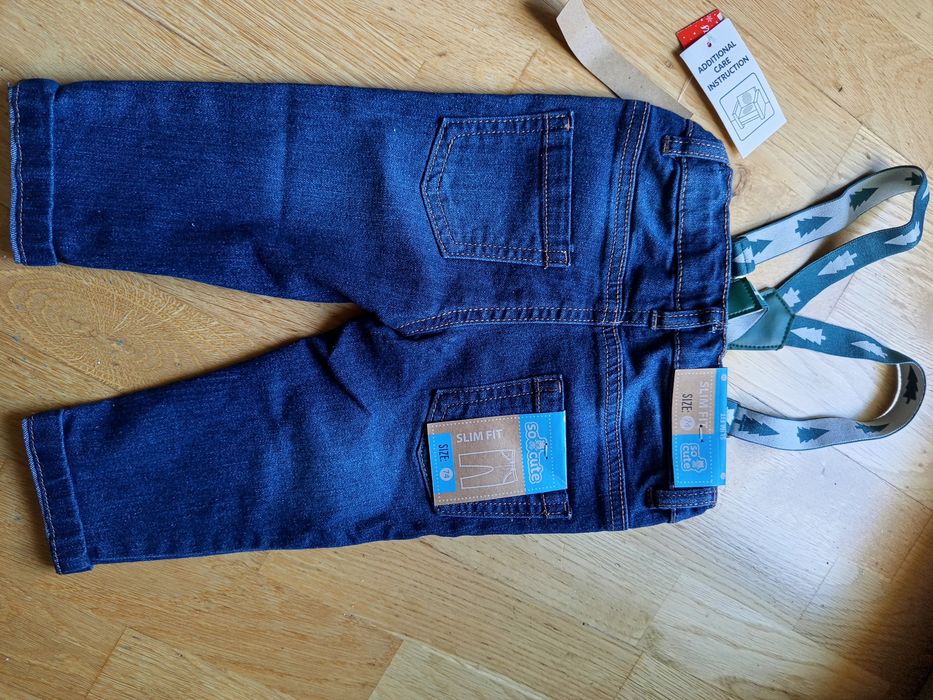Nowe spodnie jeans chłopięce 74 cm