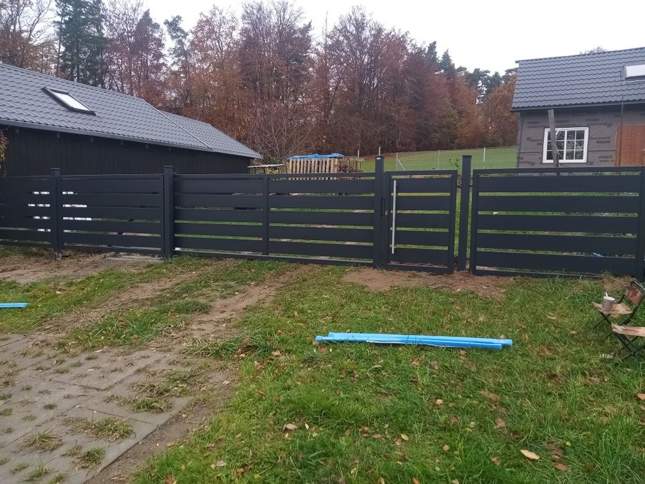 Bramy ogrodzeniowe przesuwne i skrzydlowe