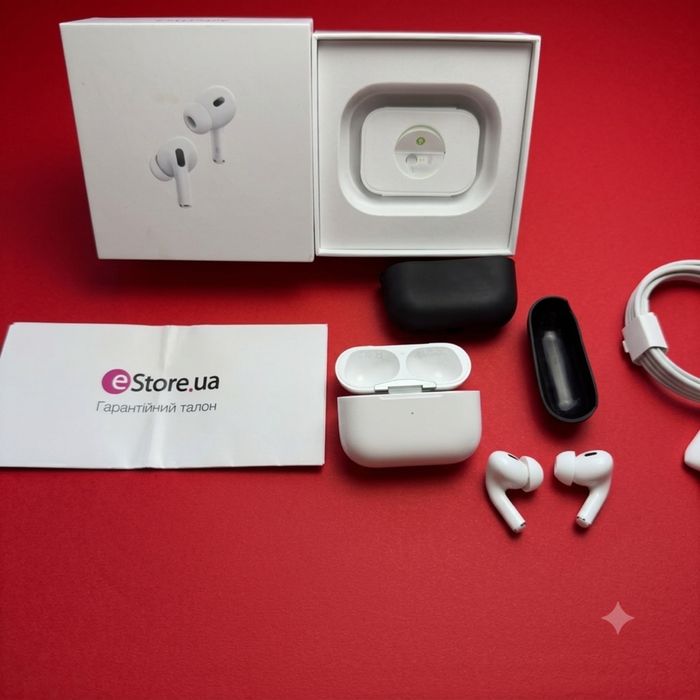 Apple AirPods Pro 2 Original оригинал  (2-го покоління) Lightning | Повний комплект | Чек | Чохол у подарунок
