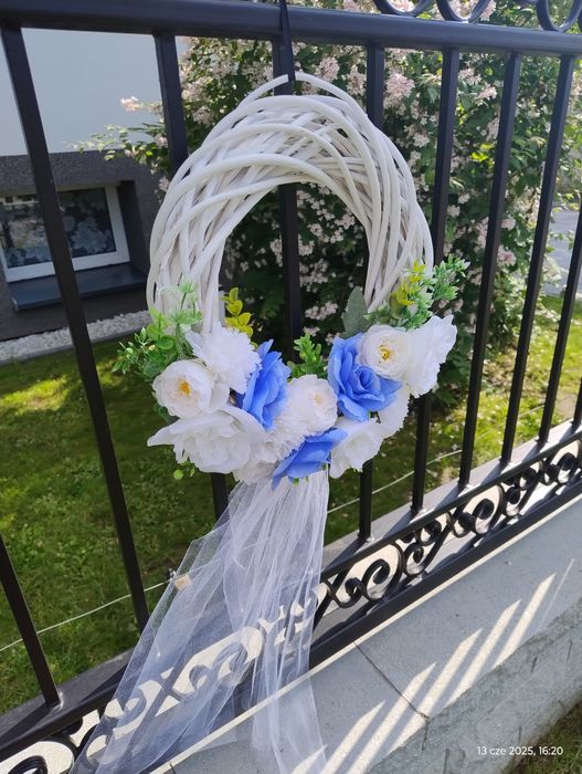 Wianki na bramę, ślubne, dekoracje weselne