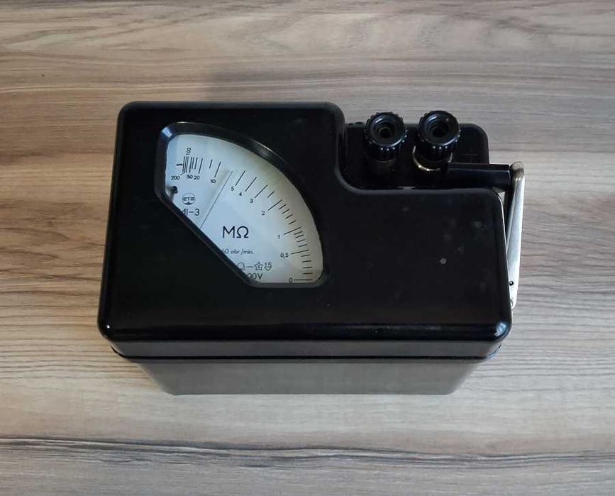 Stary miernik rezystancji izolacji induktor ERA IMI-3 1000V