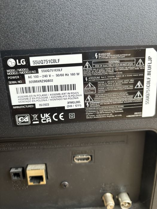 TV LG 55 cali ……………………………………