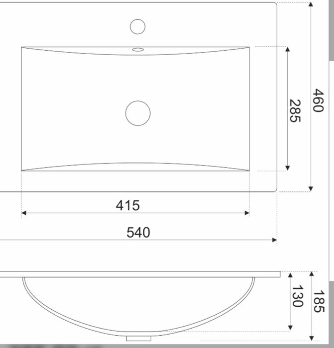 Umywalka wpuszczana w blat Kerra KR-530
