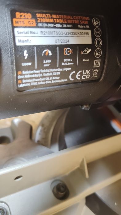 Piła ukośnica piła stołowa Evolution r210 MTS G2