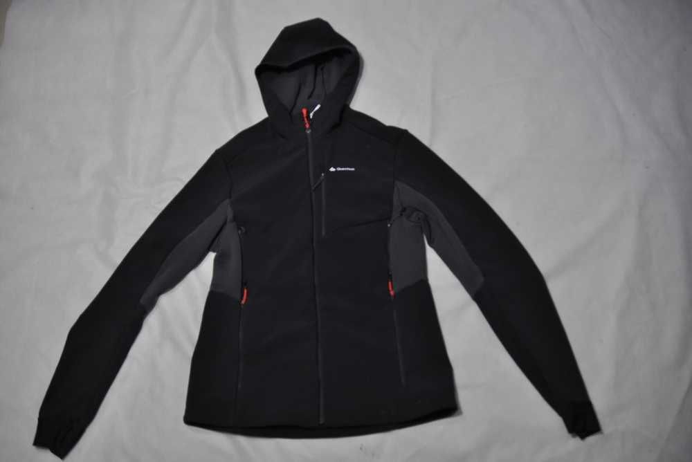 QUECHUA M damska kurtka trekkingowa z kapturem softshell rs5v