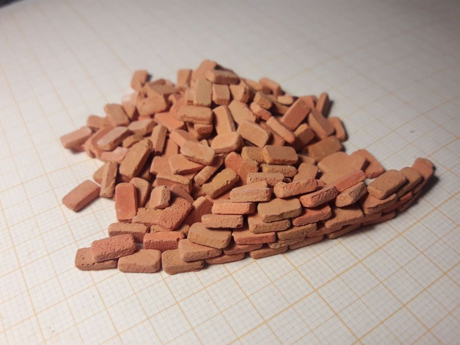 Миниатюрный кирпич,масштаб 1:35. Диарама. Миниатюра.Хобби.Конструктор