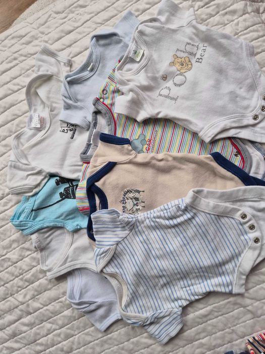 Ubranka niemowlęce chłopięce 50 56 MIX Mega XXL