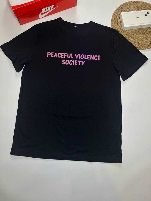 Футболка Manto Peaceful Violence Society / Чорна Манто Пісфул