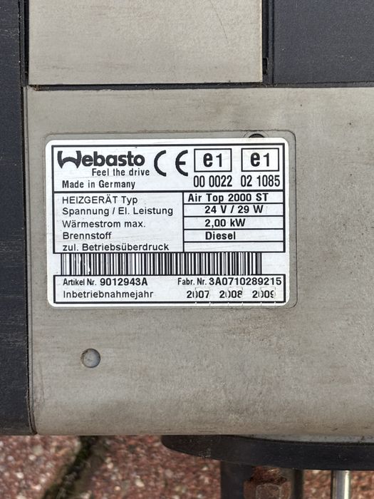 Webasto Air Top 2000 ST 24V