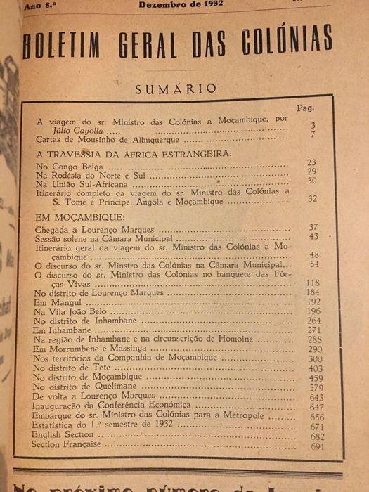 Histoire des Colonisations / Beira-Bié/ Moçambique (1932)