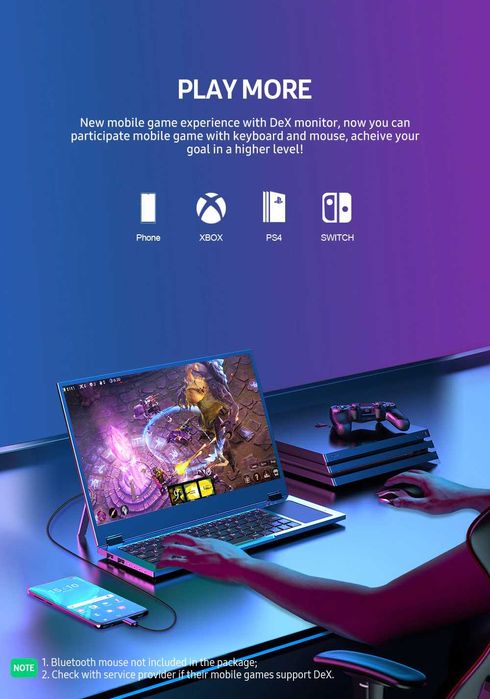 Monitor com teclado para telemóvel .