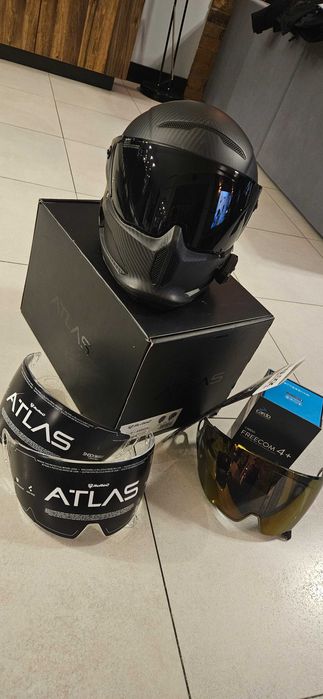 Kask Rucorck Atlas 2.0 Raw Carbon + Cardo Fredcome 4+
