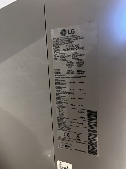 Klimatyzator LG a18rl nsc - jednostka wewnetrzna