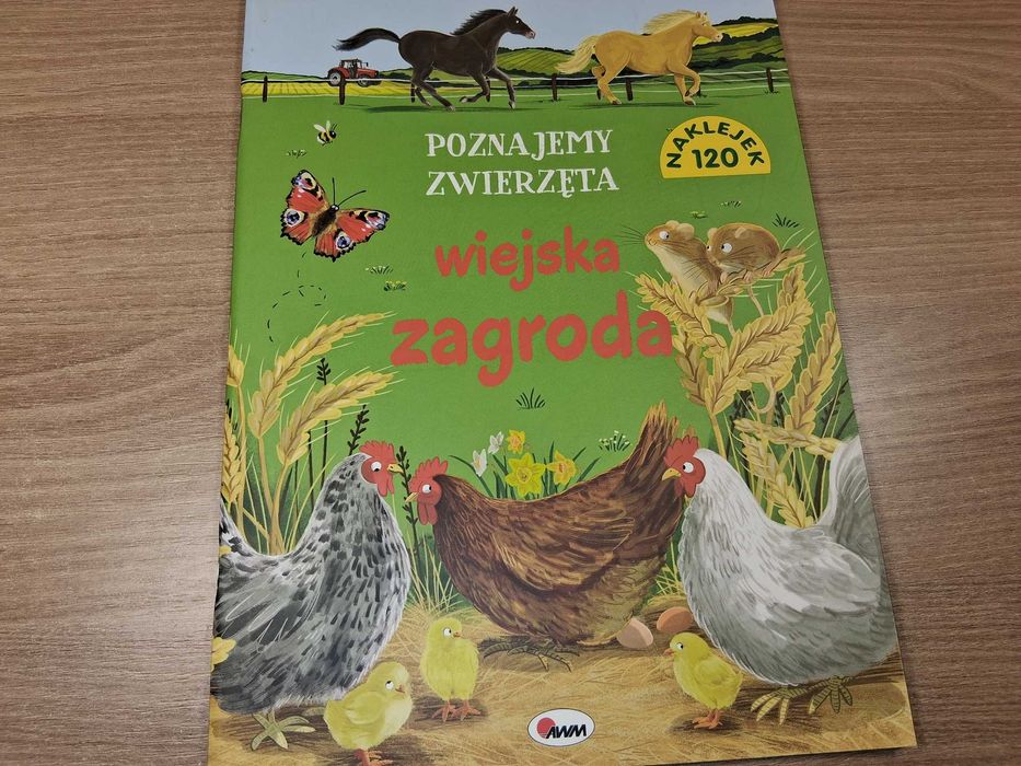 D093 Poznajemy Zwierzęta Wiejska Zagroda Naklejki 120 Książka