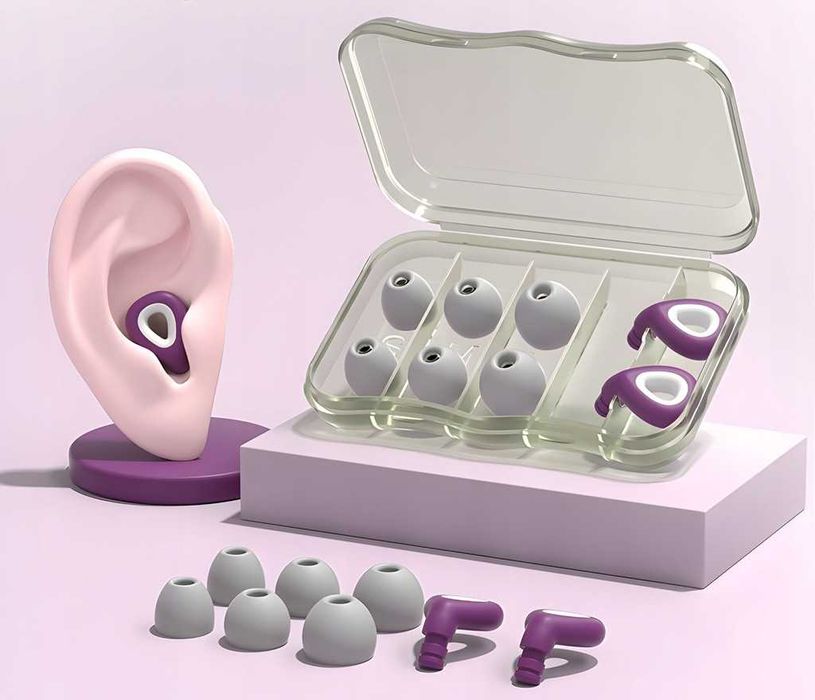 Zatyczki do uszu: Silikonowe stopery dla lepszego snu w etui