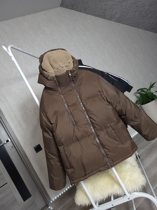 трендова, об'ємна,шоколадна куртка оверсайз для дівчинки