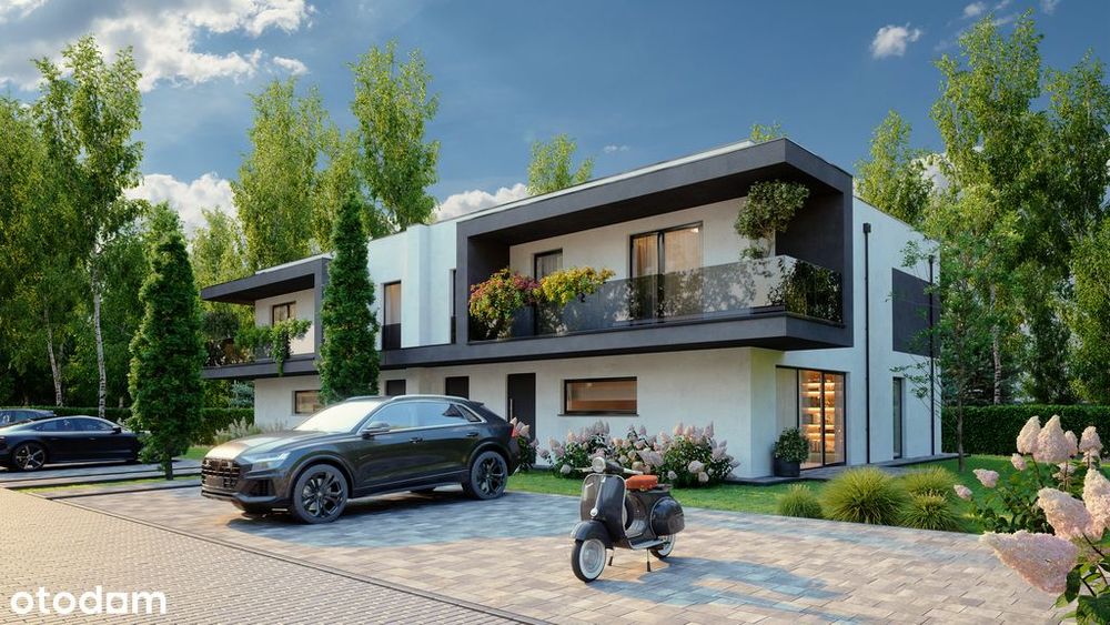 Dwupoziomowy apartament w otoczeniu zieleni