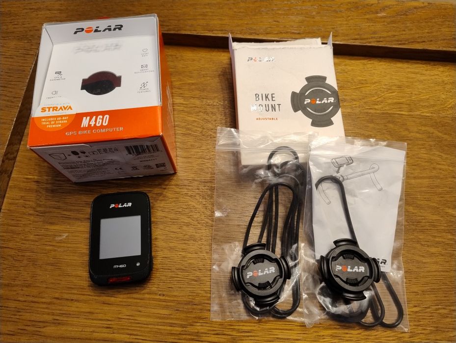 Licznik komputer rowerowy Polar M460 + 2 uchwyty