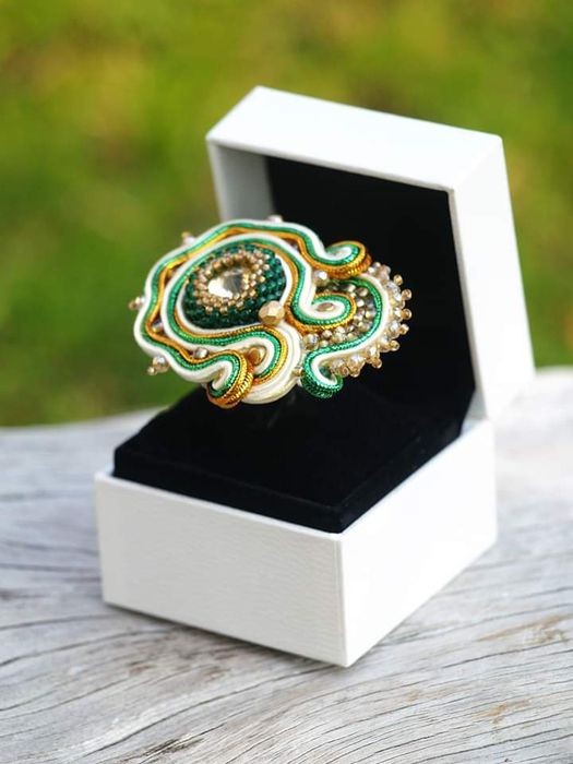 Pierścionek koktajlowy sutasz Boho Glamour