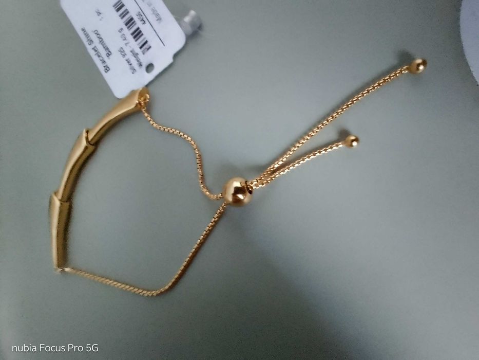 Серебряный браслет с позолотой р. 16-18