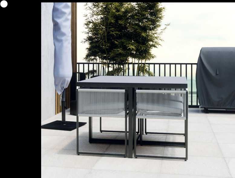 2 x Conjuntos Jardim refeição Mesa + Cadeiras NATERIAL Exterior