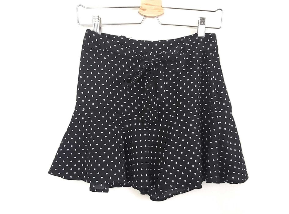 Zara spódnicospodnie czarne w białe groszki polka dots jak nowe XS 34