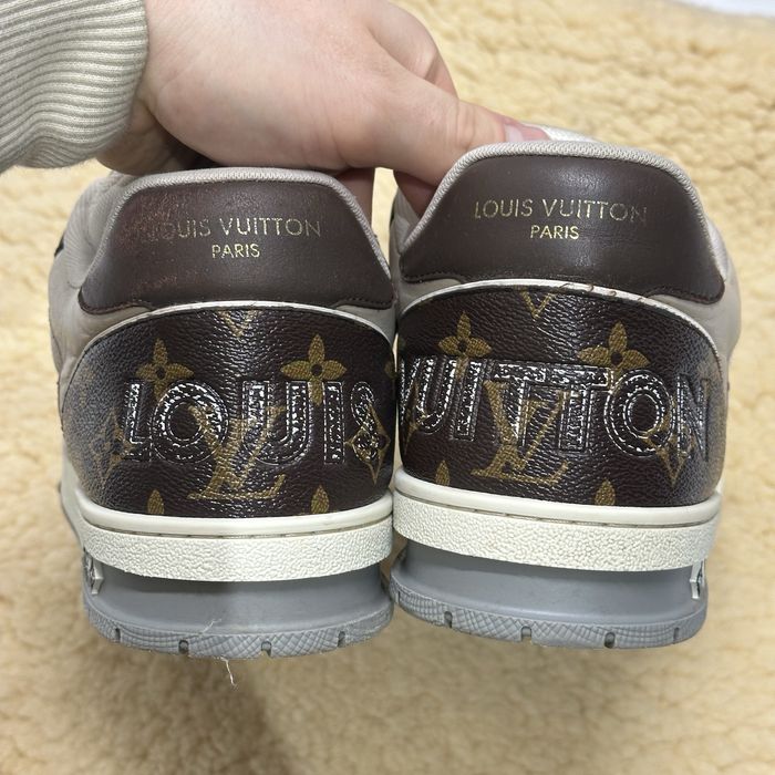 Buty Louis Vuitton LV trainers leather moka brown monogram luxury