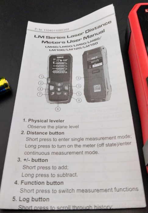 Medidor de distâncias a Laser - 40m - UNI-T