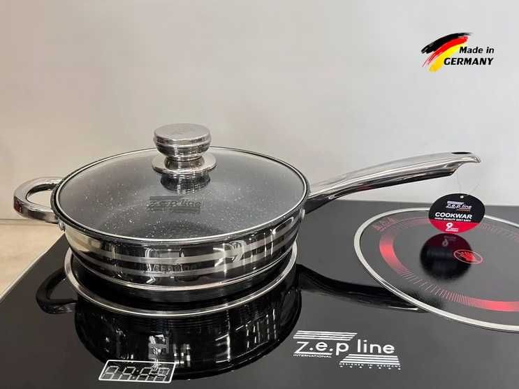 Набор кастрюль на 12 предметов пищевая нержавеющая и сковорода