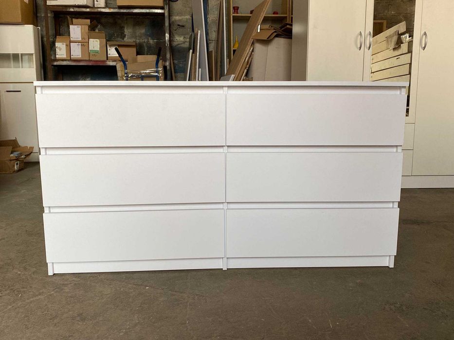 Komoda na 6 szuflad biel mat