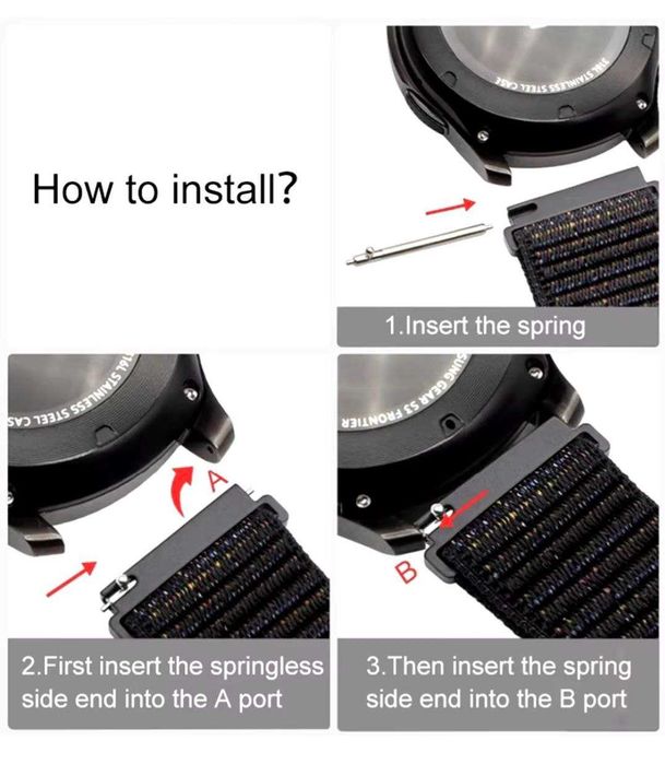 Нейлоновий ремінець для Galaxy Watch 4,5,6,7 20mm