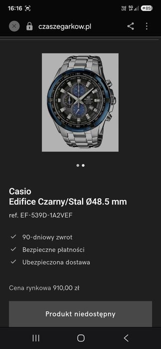 Casio Edifice EF 539D zegarek męski