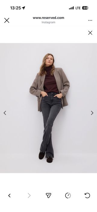 Джинсы reserved клешь от колена