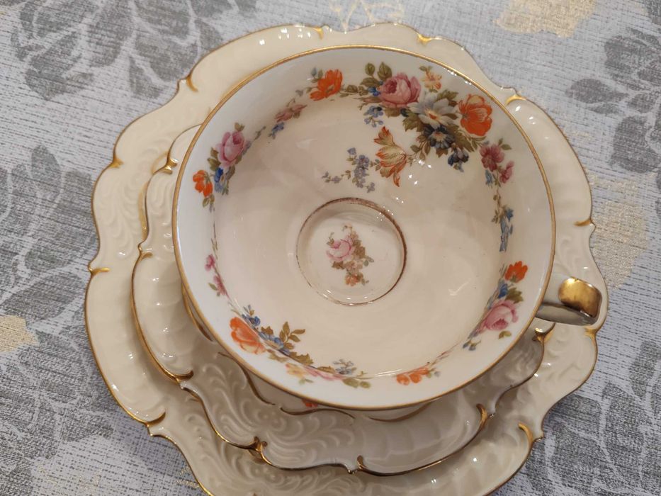 Zestaw śniadaniowy Sorau porcelana ecru