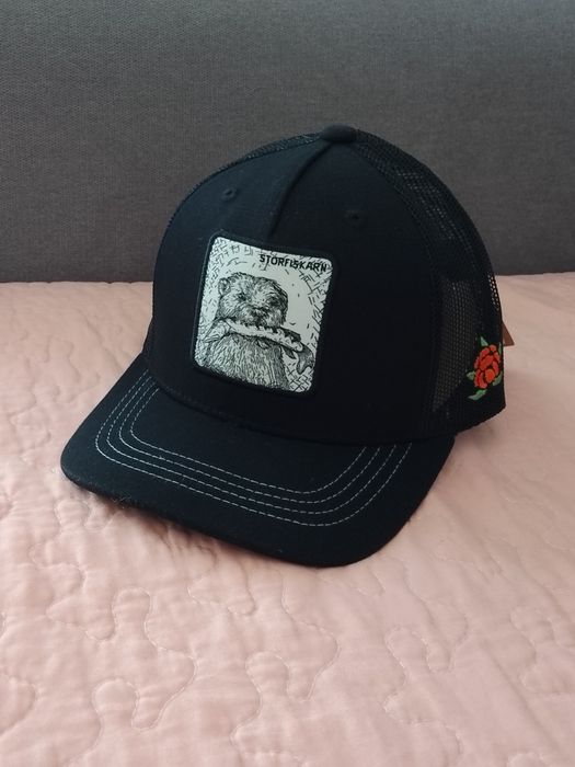 Czapka Kids Storfiskarn Cap Black Trucker, SQRTN